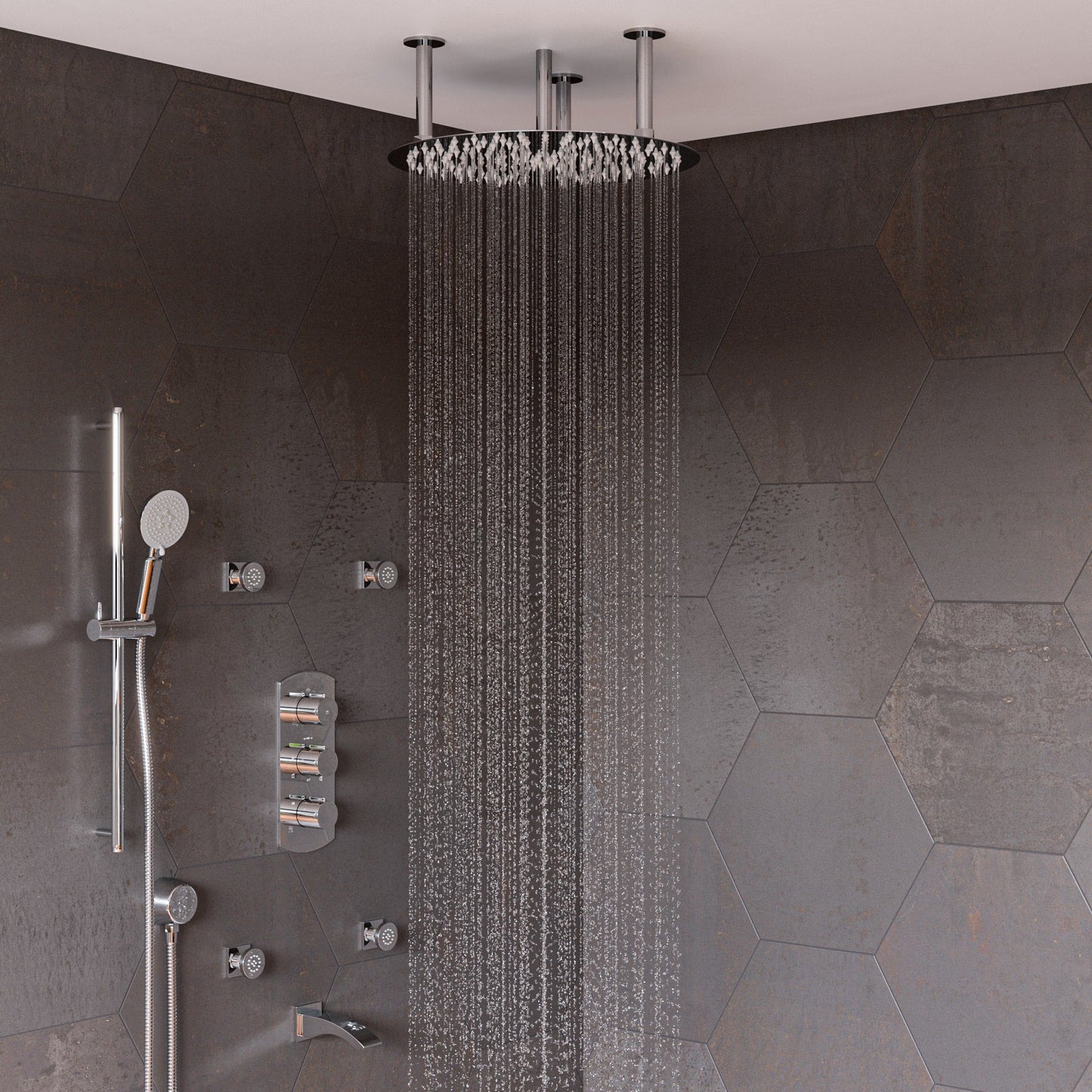 ALFI brand AB7938 Sliding Rail Hand Shower Set