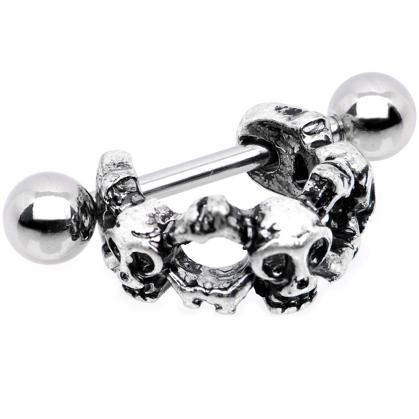 16G 1/2 Gothic Skull Cartilage Cuff