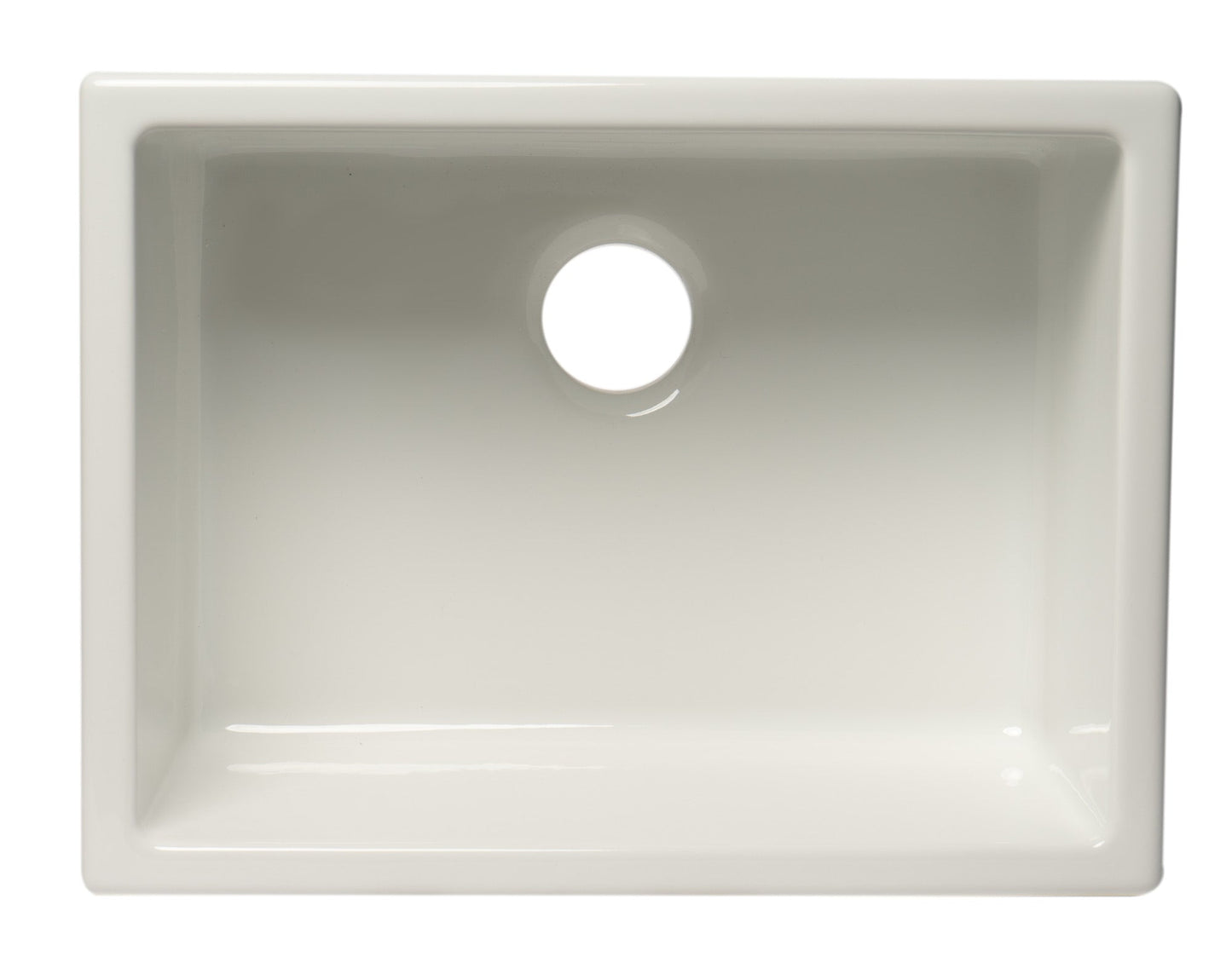 ALFI brand AB2418UD 24" x 18" Fireclay Undermount / Drop In Fireclay Kitchen Sink