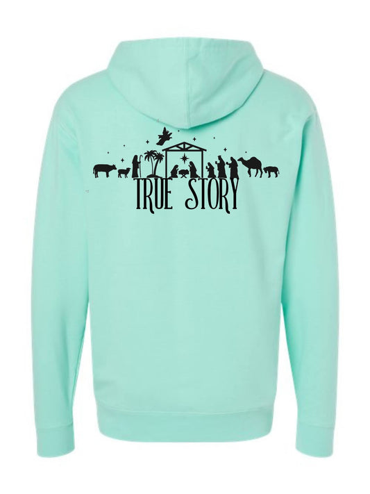 Oh Holy Night | True Story | Mint Green Hoodie