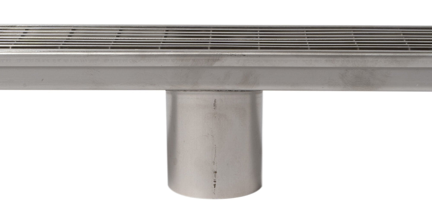 ALFI brand ABLD47D ABLD47D 47" Stainless Steel Linear Shower Drain with Groove Lines