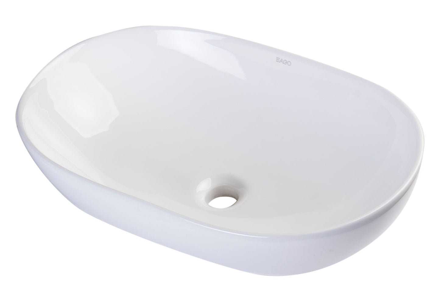 EAGO BA352 23" OVAL CERAMIC ABOVE MOUNT BATHROOM BASIN VESSEL SINK