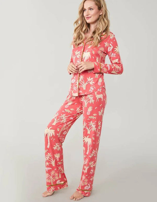Pajama Pant Lowcountry Fauna Red