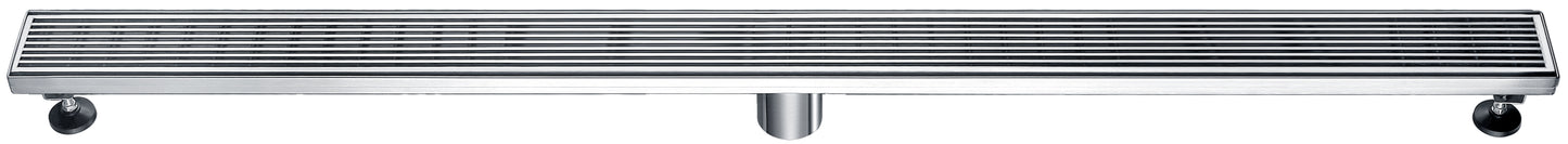 ALFI brand ABLD47D ABLD47D 47" Stainless Steel Linear Shower Drain with Groove Lines