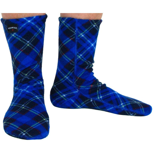 Polar Feet Adult Socks - Blue Argyle