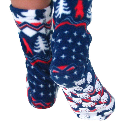 Kids' Nonskid Fleece Socks - Polar Bear