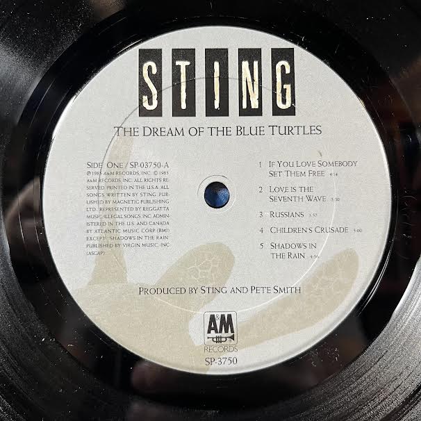 The Dream Of The Blue Turtles (VINYL) | Near Mint (NM or M-) Excellent (EX)