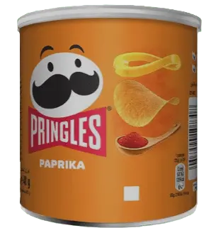 Pringles Paprika – Classic Paprika Flavored Potato Crisps 165g Can (France)