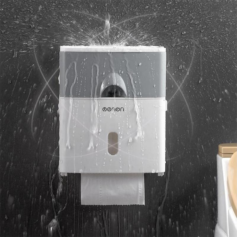 Multifunction Toilet Paper Holder Waterproof Toilet Tissue Storage Box