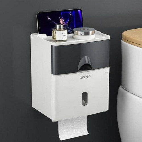 Multifunction Toilet Paper Holder Waterproof Toilet Tissue Storage Box