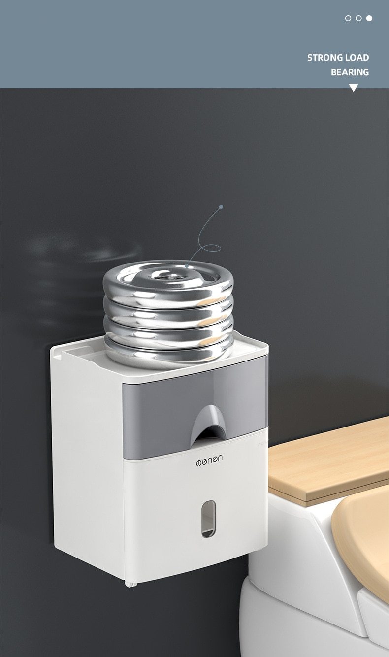 Multifunction Toilet Paper Holder Waterproof Toilet Tissue Storage Box