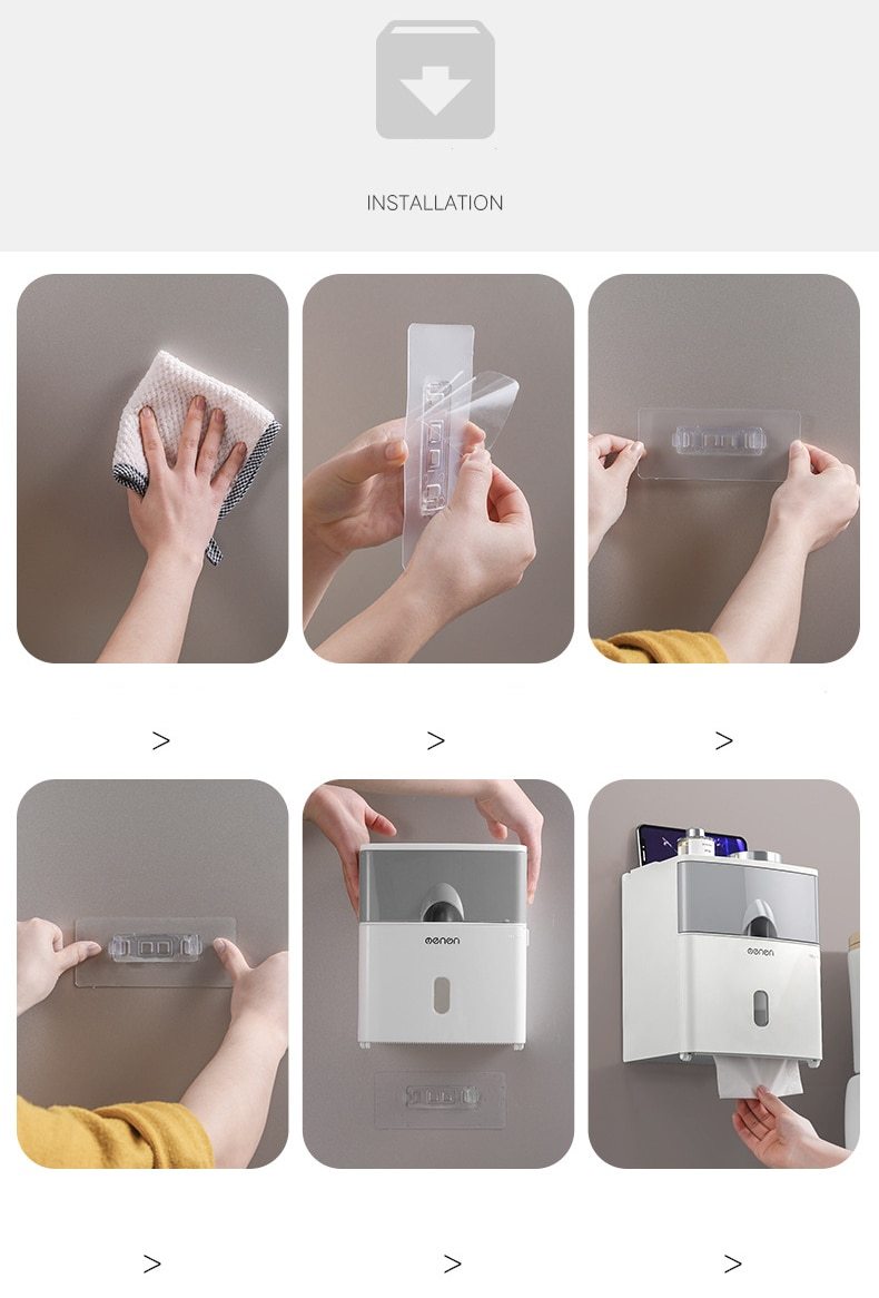 Multifunction Toilet Paper Holder Waterproof Toilet Tissue Storage Box
