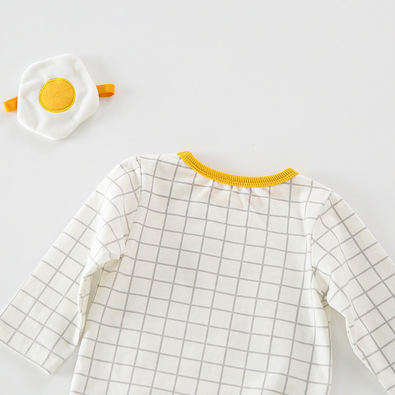 Baby 1pcs Cartoon Graphic Soft Cotton Long Sleeves Bodysuit With Hats