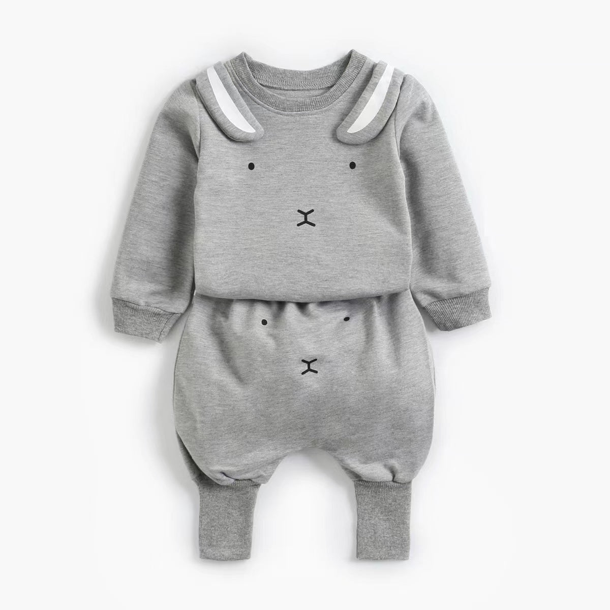 Baby Cartoon Animal Pattern Hoodie Combo Big PP Pants Sets