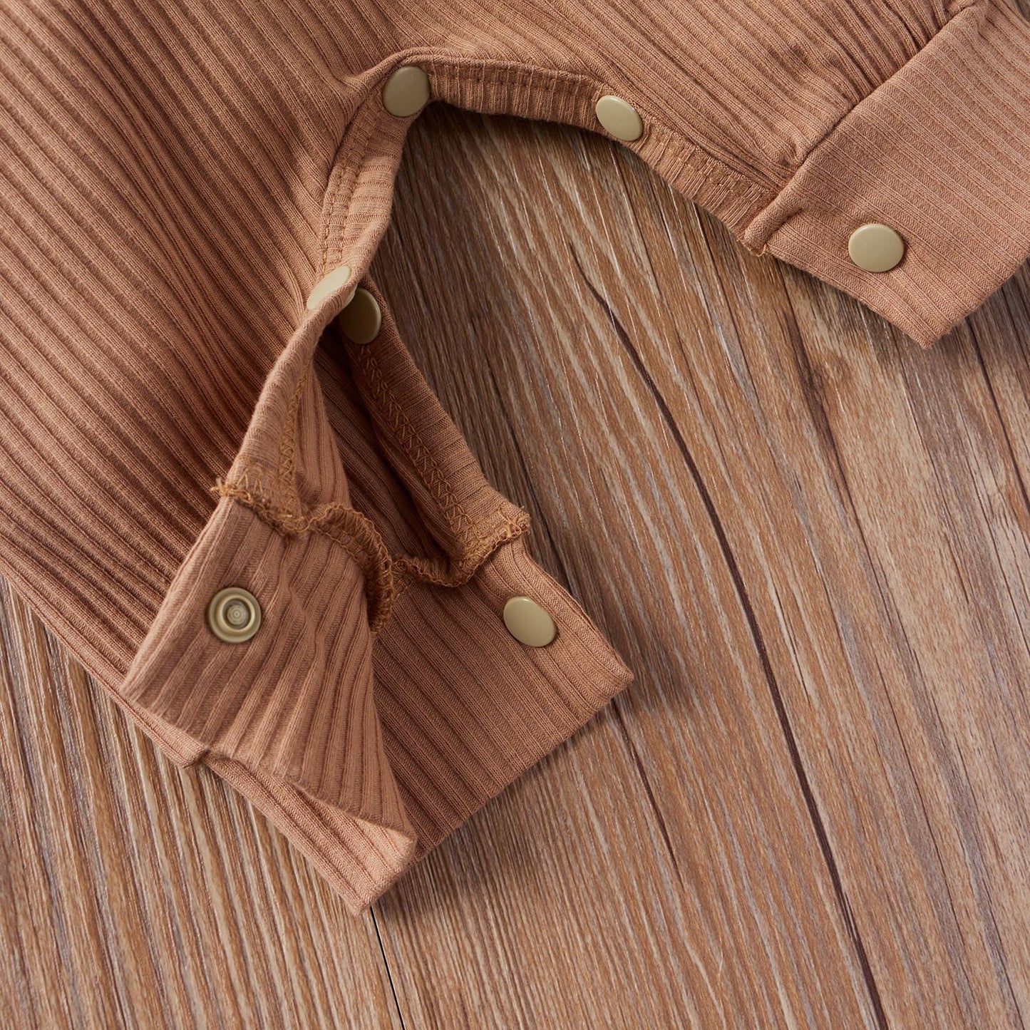 Baby Ribbed Knitted Graphic Belted Design Sleeveless Crotch Rompers