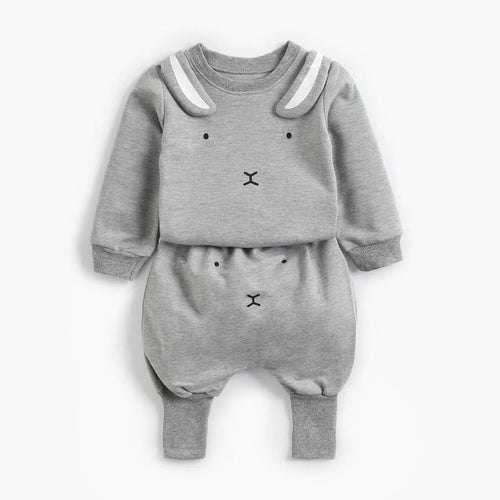 Baby Cartoon Animal Pattern Hoodie Combo Big PP Pants Sets