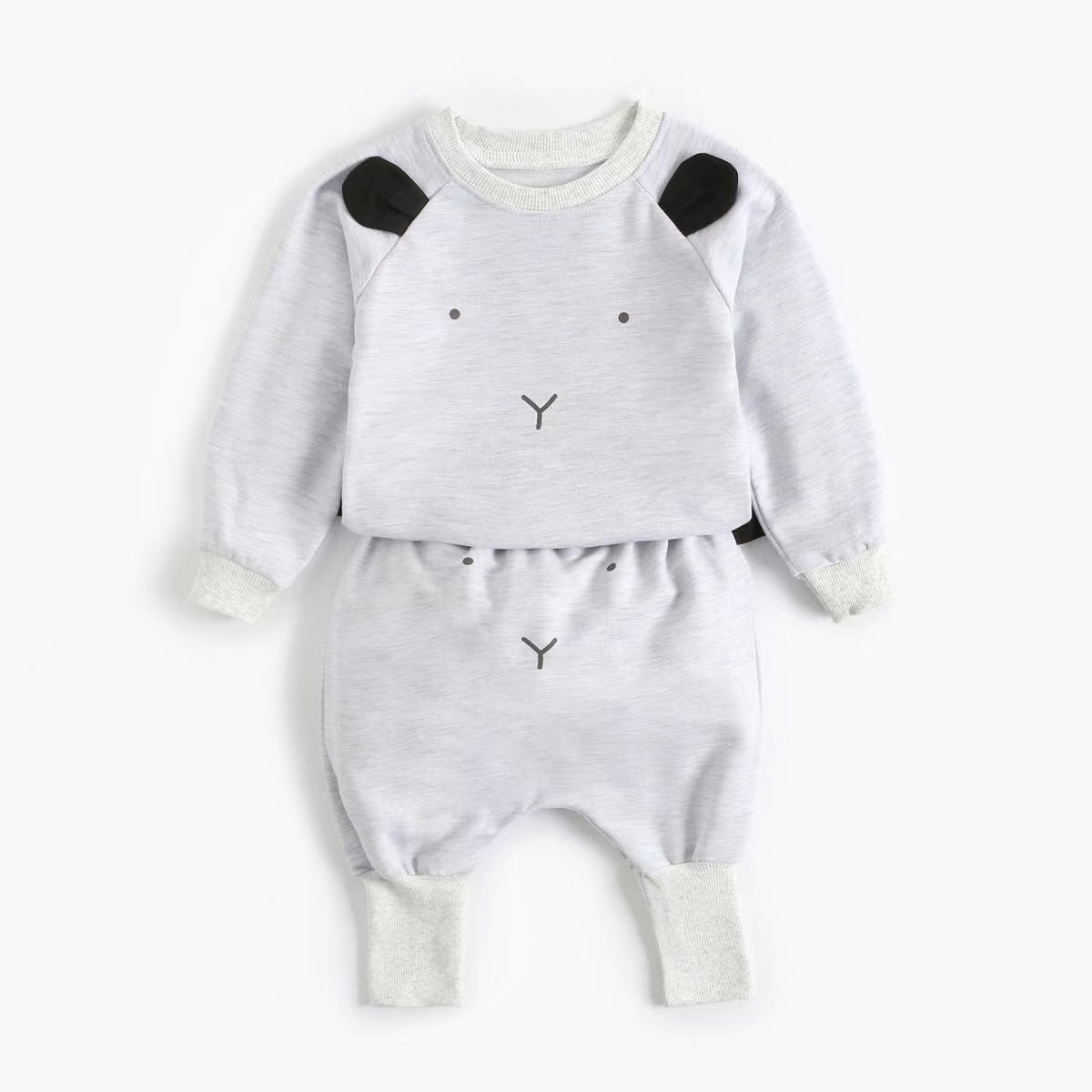 Baby Cartoon Animal Pattern Hoodie Combo Big PP Pants Sets