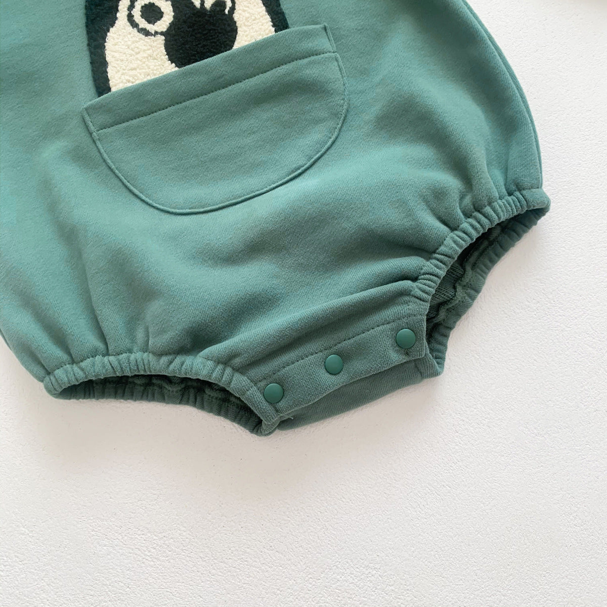 Baby Solid Color Cartoon Embroidered Design Long Sleeve Triangle