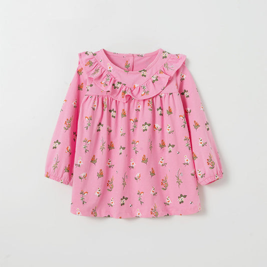 Baby Girl Various Style Crewneck Long Sleeves Dress