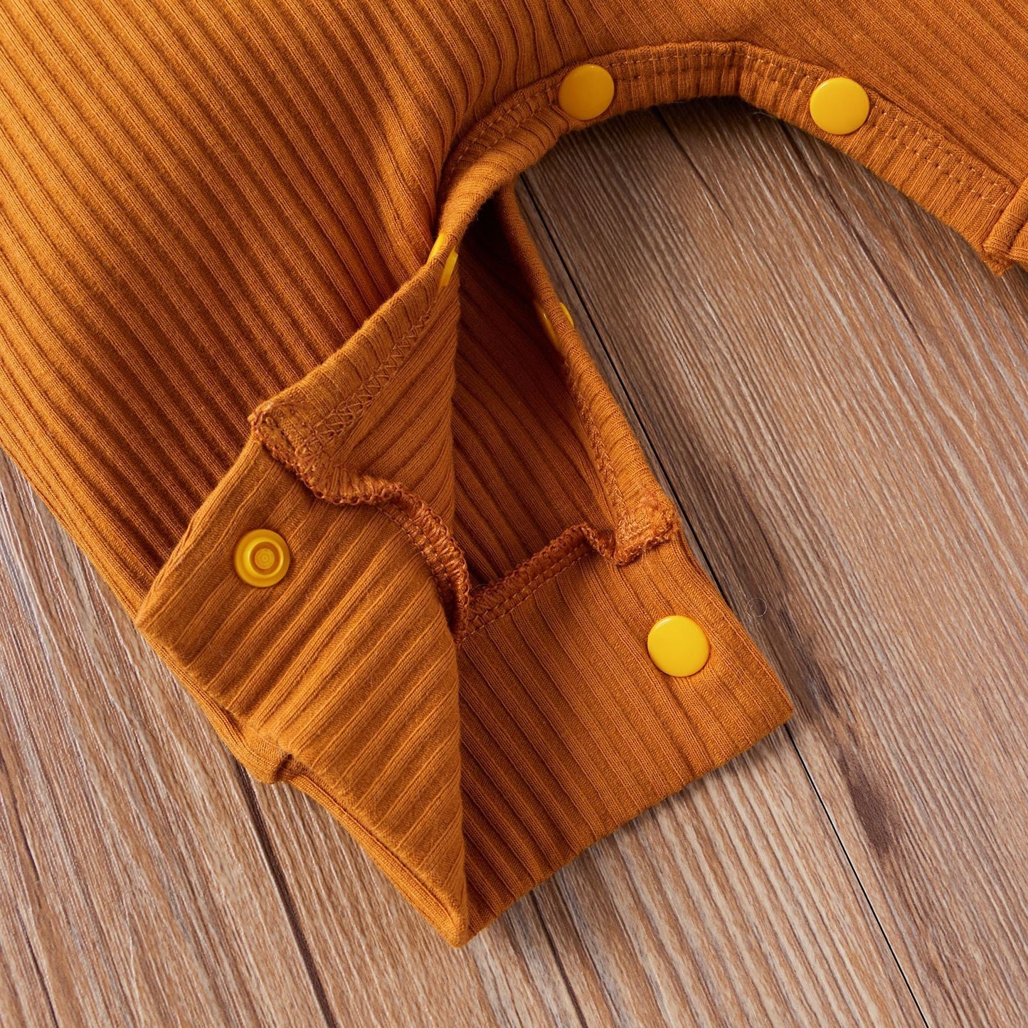 Baby Ribbed Knitted Graphic Belted Design Sleeveless Crotch Rompers