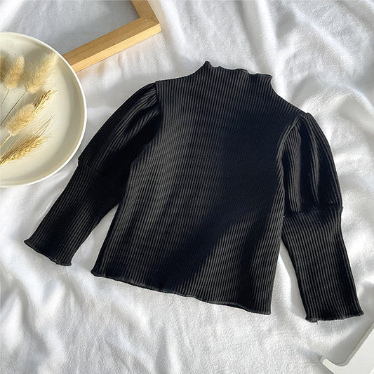 Baby Girls Solid Top Combo Cartoon Pattern Overalls Dress In Sets