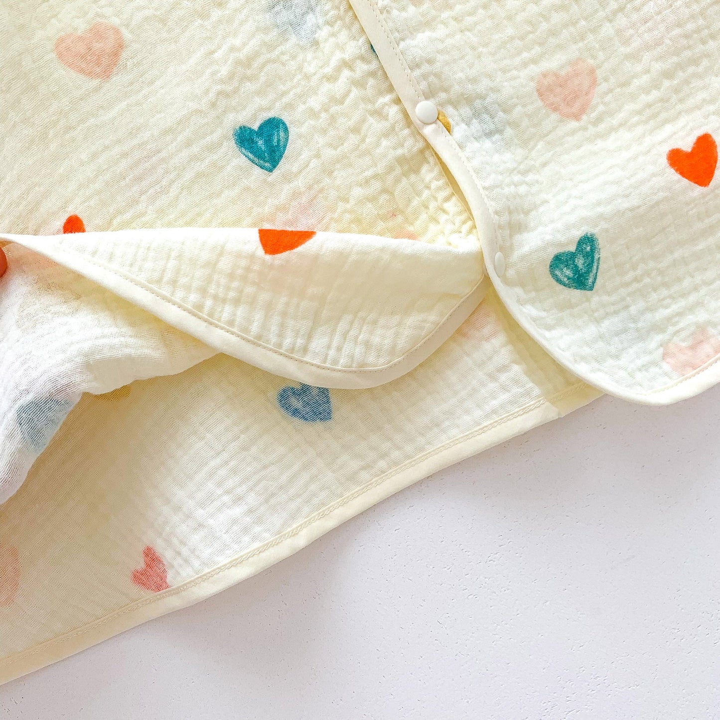Summer Baby Girl Colorful Heart Pattern Breathable Sun-Resistant Cape