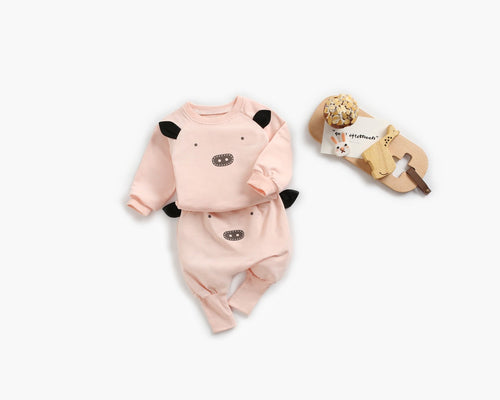 Baby Cartoon Animal Pattern Hoodie Combo Big PP Pants Sets