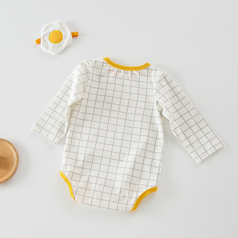 Baby 1pcs Cartoon Graphic Soft Cotton Long Sleeves Bodysuit With Hats