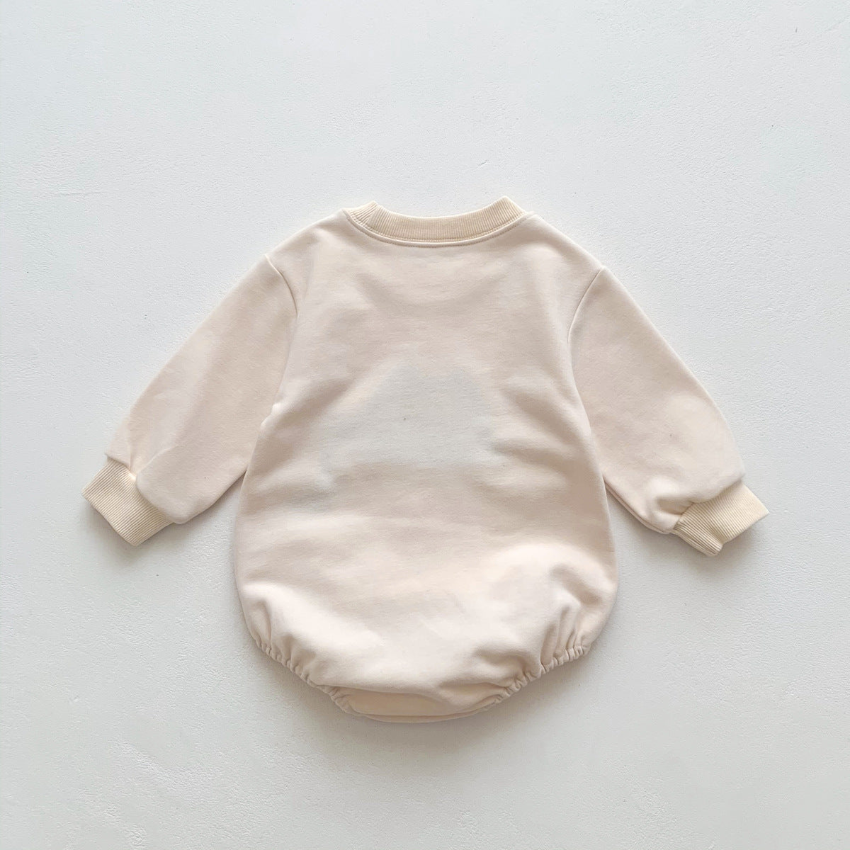 Baby Solid Color Cartoon Embroidered Design Long Sleeve Triangle