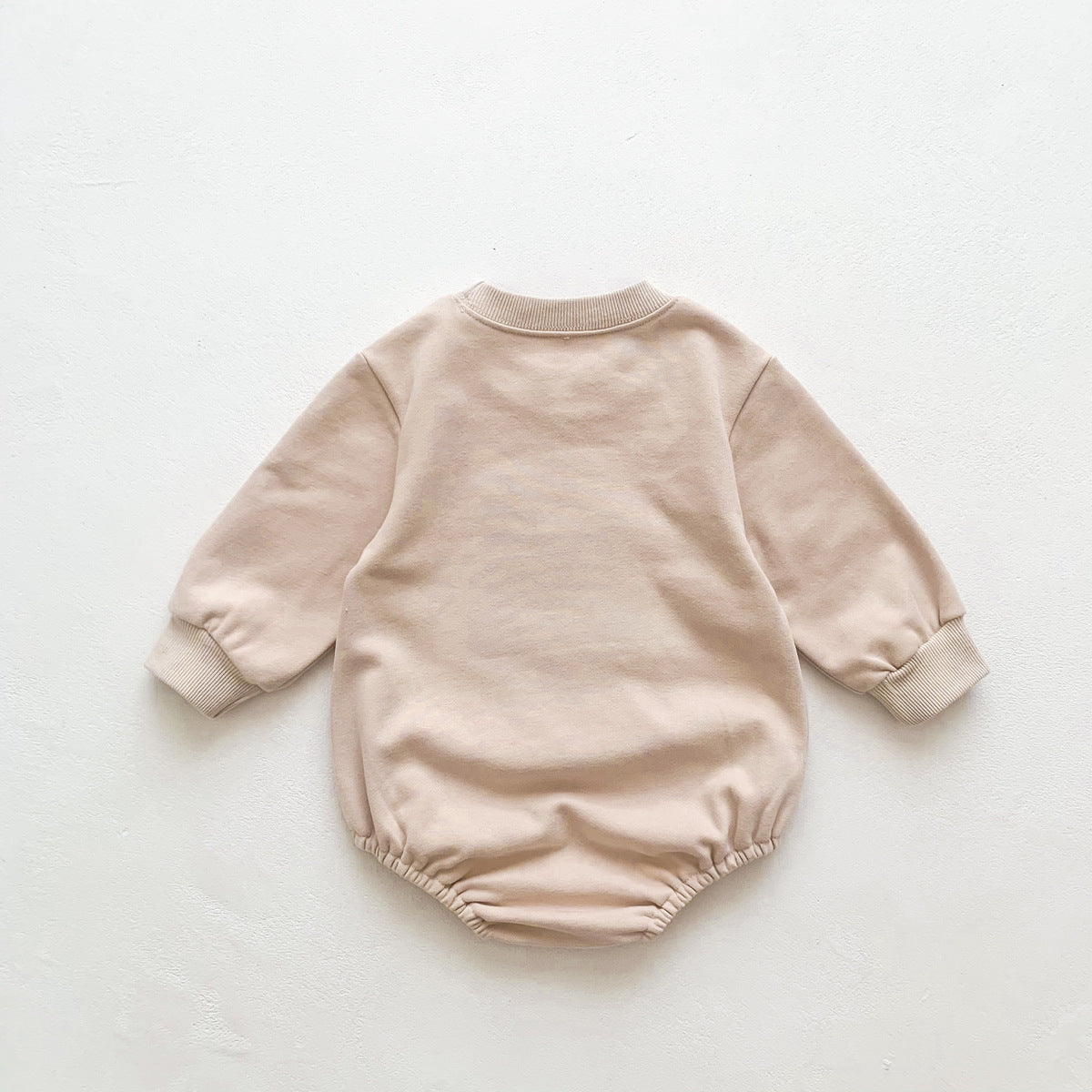 Baby Solid Color Cartoon Embroidered Design Long Sleeve Triangle