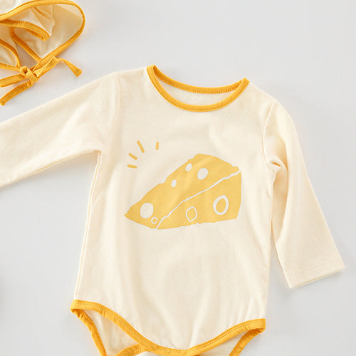 Baby 1pcs Cartoon Graphic Soft Cotton Long Sleeves Bodysuit With Hats