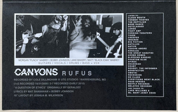 Rufus (TEST PRESS 10" VINYL) | Near Mint (NM or M-) Mint (M)