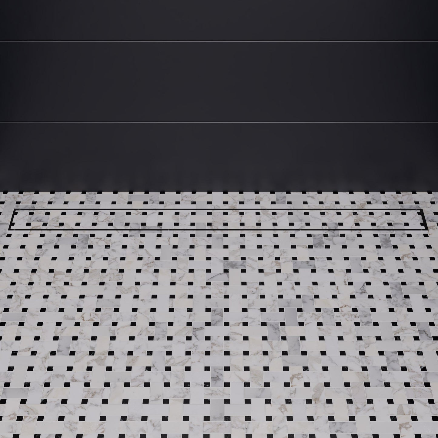 ALFI brand ABLD36A 36" Modern Stainless Steel Linear Shower Drain w/o Cover