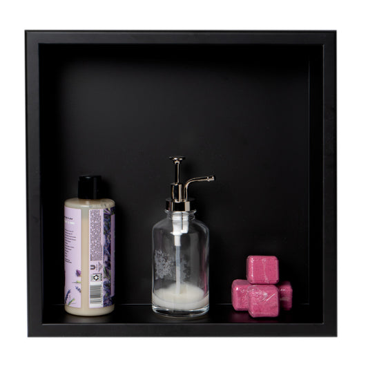 ALFI brand ABNC1616 16" x 16" Square Single Shelf Bath Shower Niche