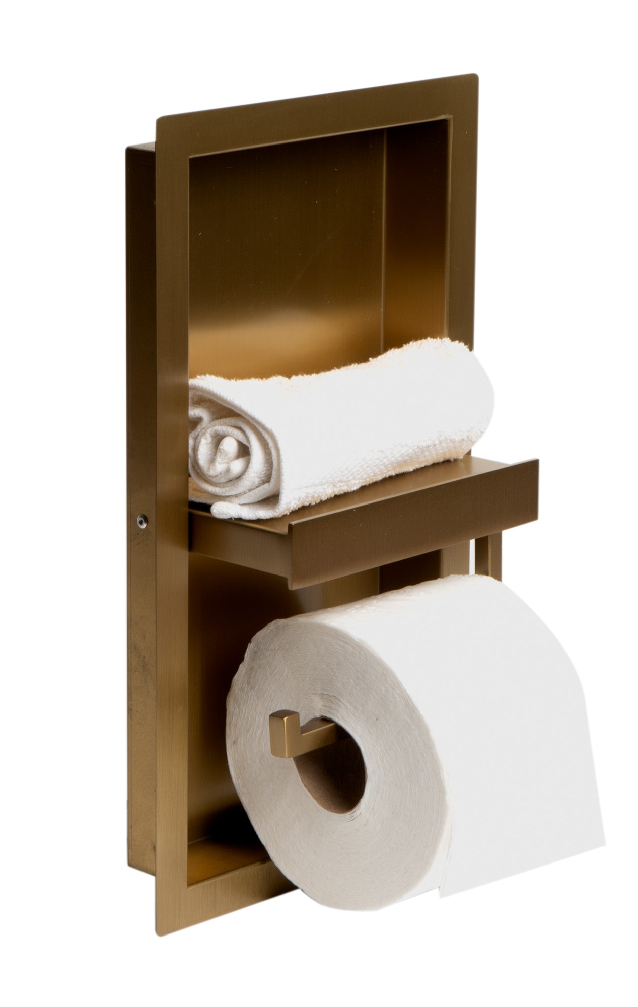 AlFI brand ABTPNP88 Stainless Steel Recessed Toilet Paper Holder Niche