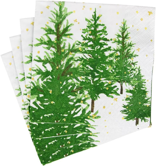 White Christmas Cocktail Napkin