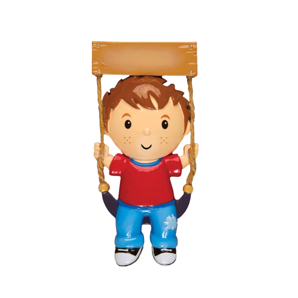 Boy On Swing - Ornament