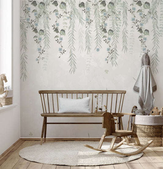 Lush Foliage Wallpaper | Kitchen + Metal
