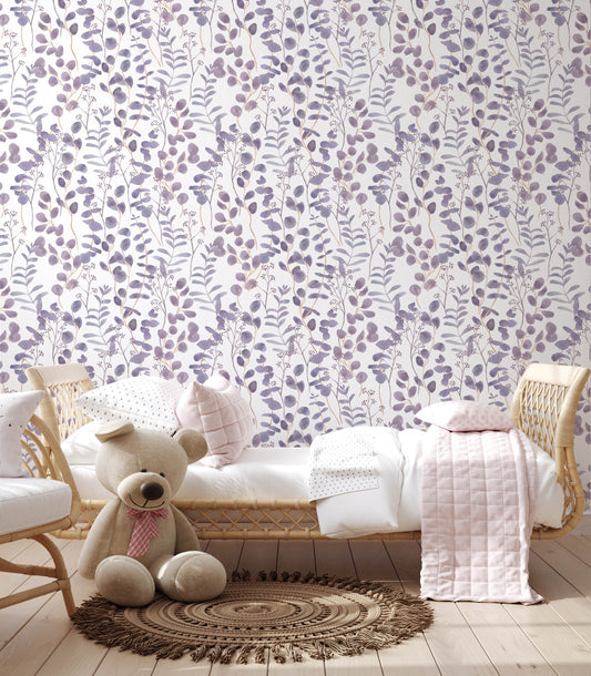 Lilac leaves Wallpaper | Kitchen + Metal