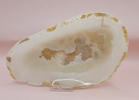 Raw Edge Onyx Dish – Polished Oval Stone Bowl 8x4"