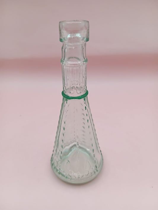 Miniature Apothecary Glass Bottle – Vintage 4.8" x 1.9" – Colored Glass Bud Vase (No Stopper Included)