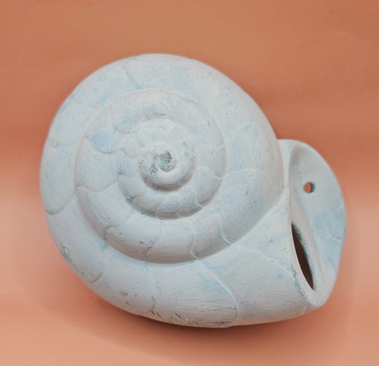 Vintage 1970s Ceramic Shell Pocket Planter Wall Hangings- Set of 2 – Ready to Hang or DIY Decor – 5"x4"