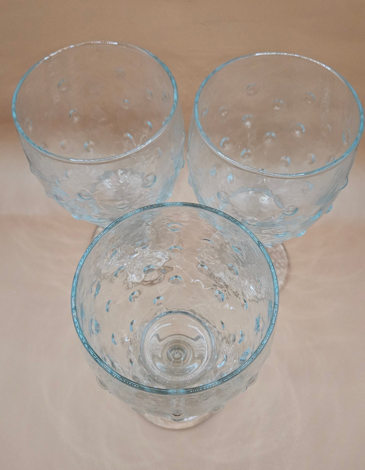 Libbey LRS154 Hobnail Clear Glass Water Goblet Set – 14 oz – Set of 3
