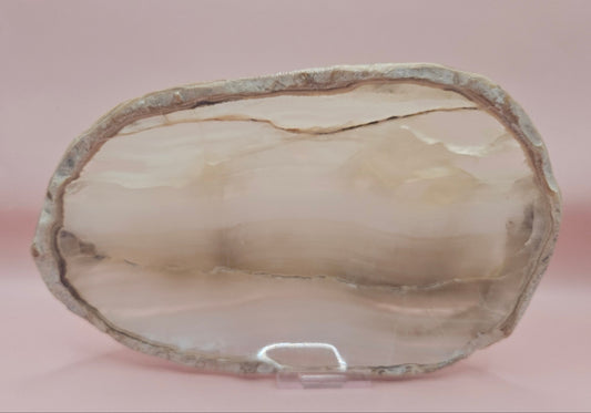 Polished Onyx Dish – Oval Stone Tray 7.5x5"