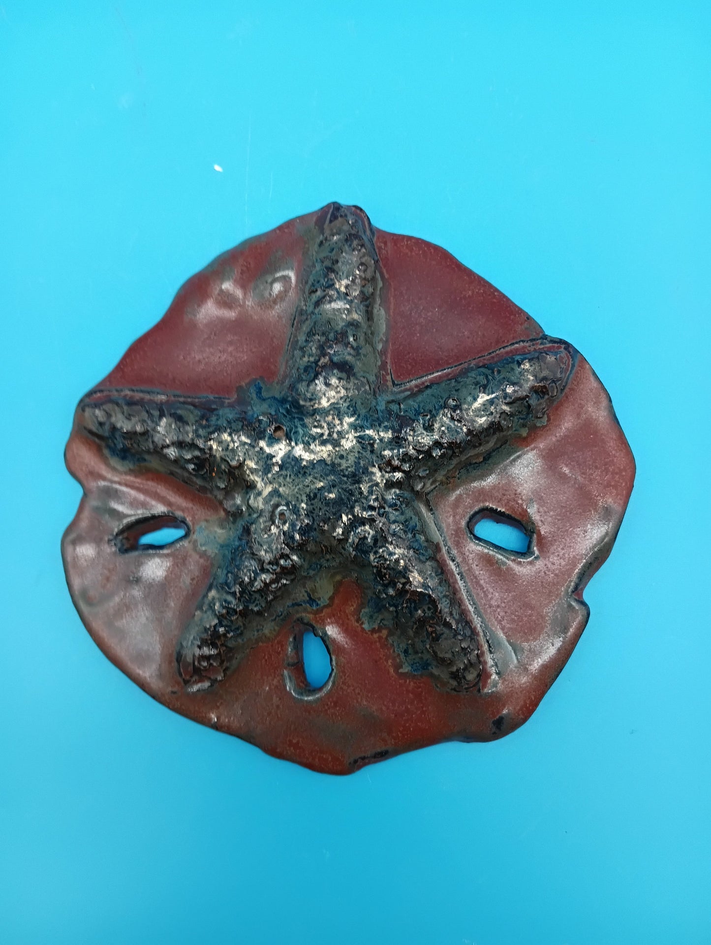 Ceramic Handmade Sand Dollar Wall Art – 5.5"