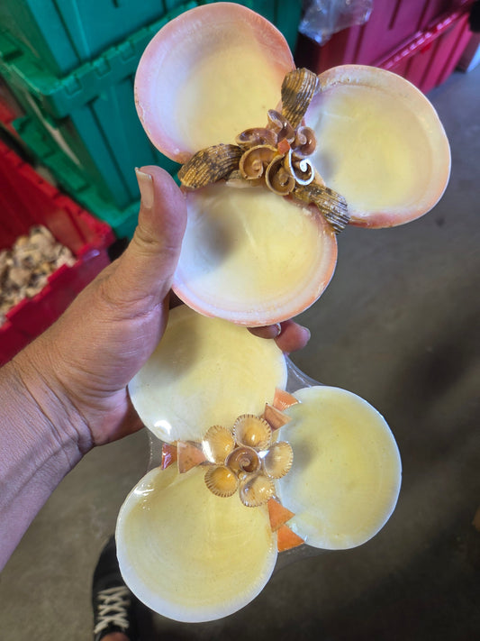 Vintage Tigerina Clam Shell Dish Trio