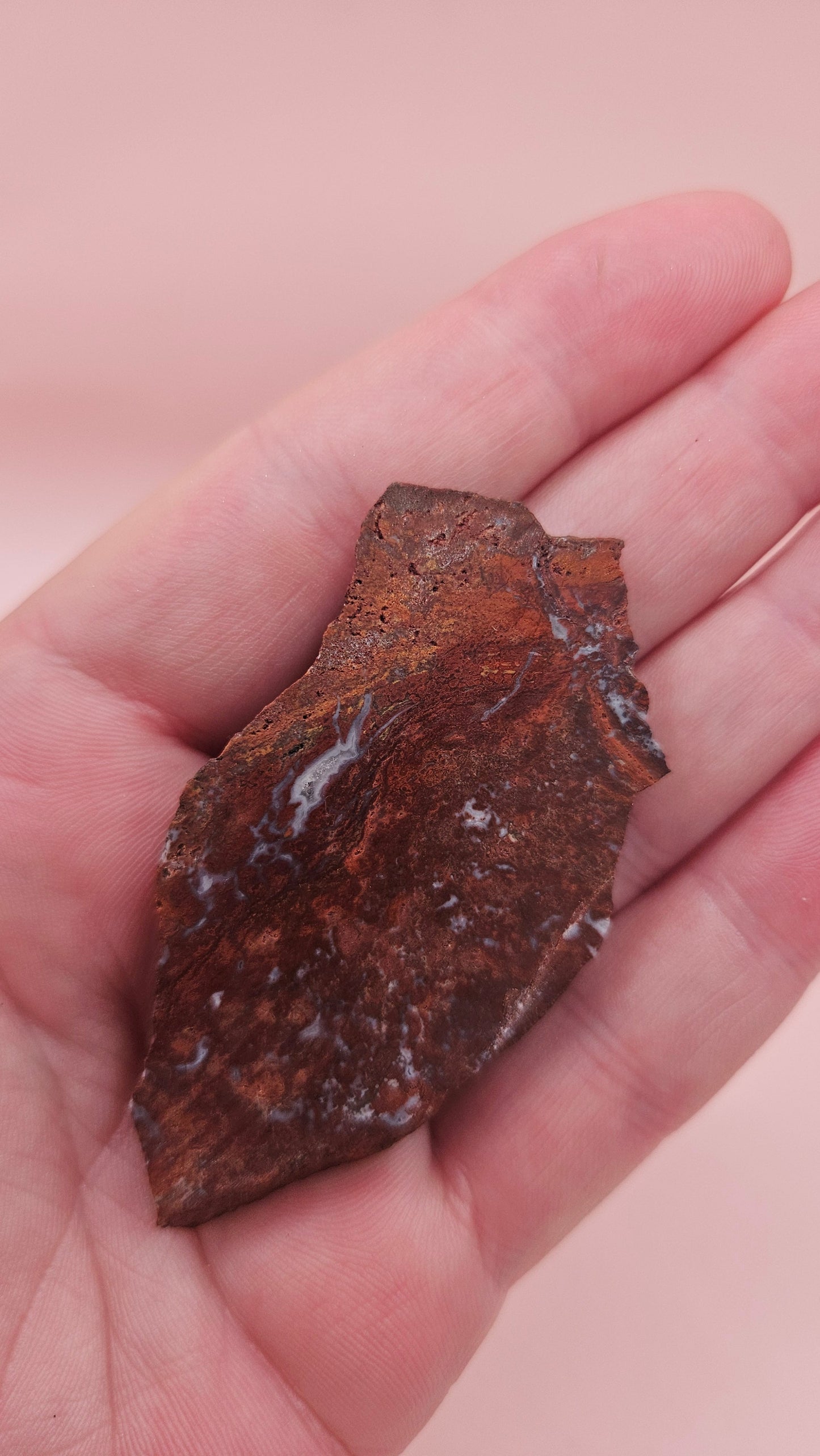Moss Agate Slab – Delicate Slice with Natural Forest Veining-22 grams