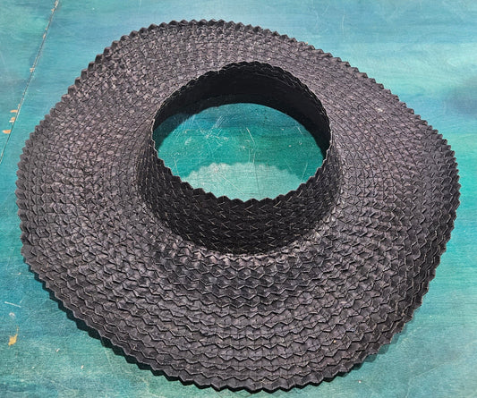 Open-Top Wide Brim Palm Leaf Sun Hat – Handmade Straw Hat in 7 Colors | 17" Total Width | Breezy Summer Shade Hat