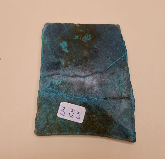 Chrysocolla & Malachite Slab – Teal & Green Copper Mineral – 65g Display Specimen