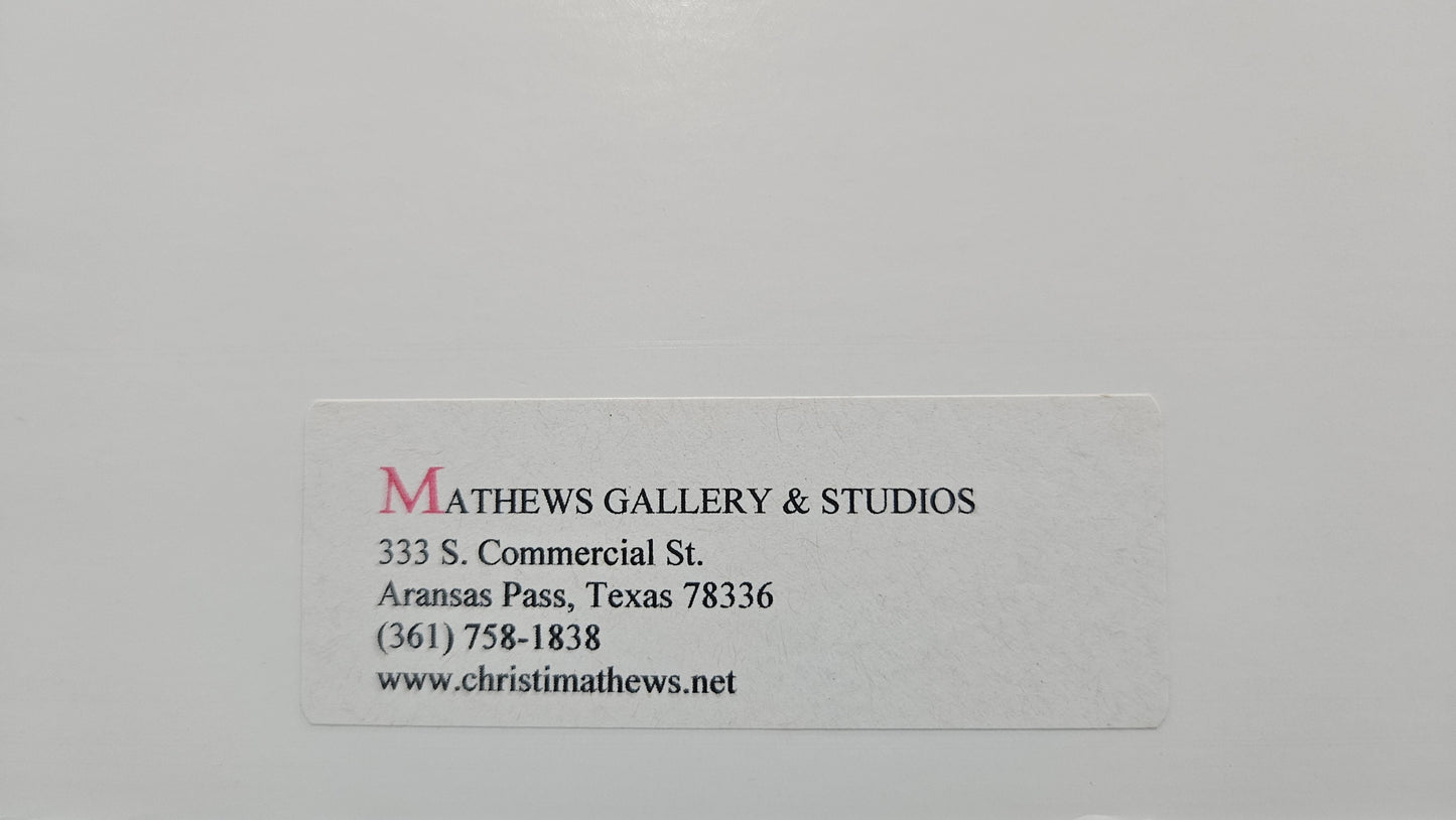 Whooping Cranes & Marsh Grass Art Print by Christi Mathews – Limited Edition 16.25"x9.5"